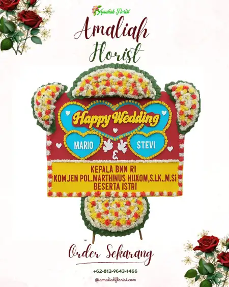 Papan Bunga Pernikahan Betung Ii